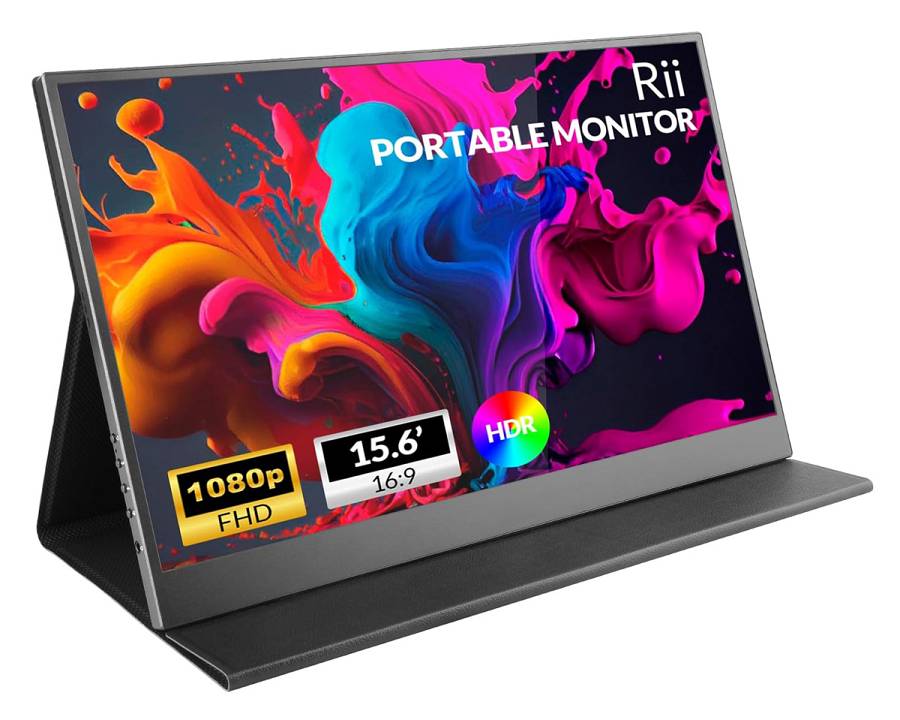 RIITEK φορητή οθόνη RS100, IPS, 15.6 1920x1080, HDR, mini HDMI/USB-C, με ηχεία RT-RS100