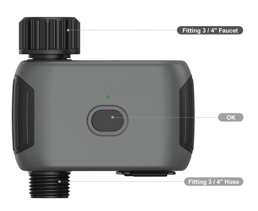 INHOCON smart προγραμματιστής ποτίσματος SGW03W, WiFi, IP55 SGW03W