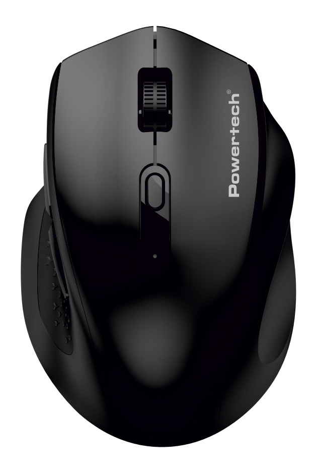 POWERTECH ασύρματο ποντίκι PT-1578, 2.4GHz & Bluetooth, έως 4000DPI, μαύρο PT-1578