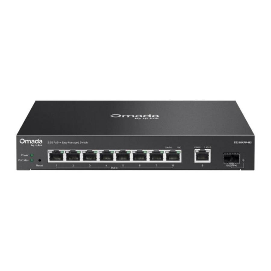 TP-Link Omada 8-Port 2.5G + 2-Port 10G Easy Managed Switch with 8-Port PoE++ (ES210XPP-M2) (TPES210XPP-M2)