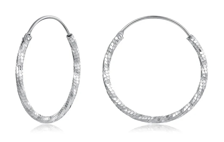 BAMOER σκουλαρίκια κρίκοι BSE1178-L, ασήμι 925, 2.6cm, ασημί BSE1178-L