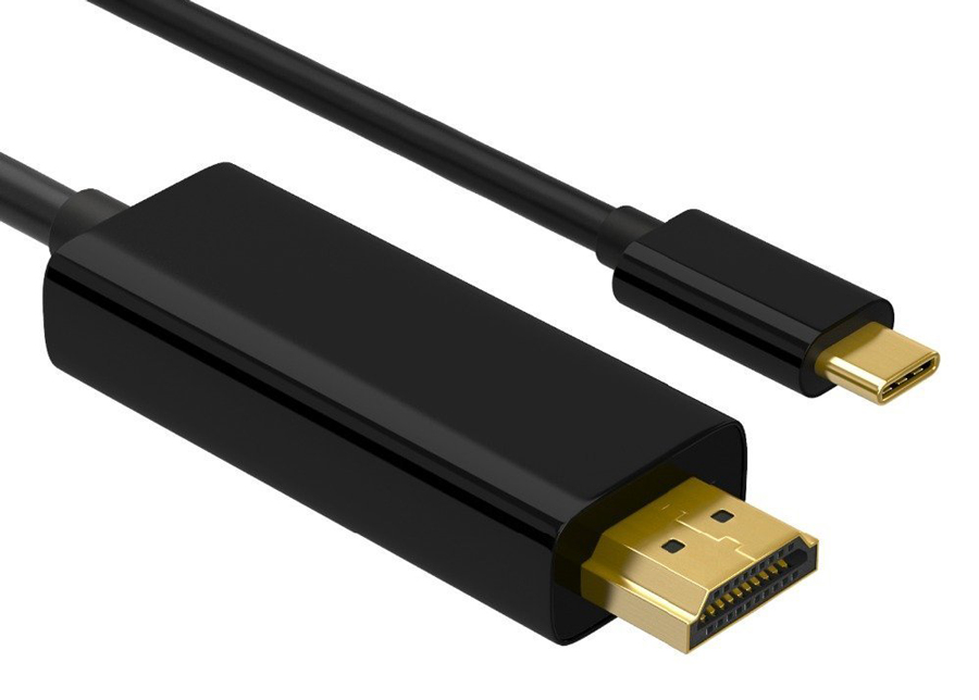 POWERTECH καλώδιο USB-C σε HDMI PTH-072, 4K/60Hz, 1m, μαύρο PTH-072