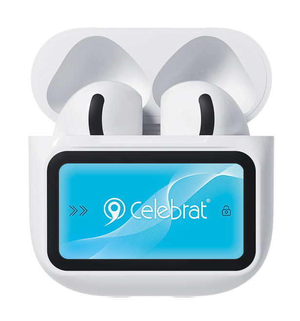 CELEBRAT earphones με θήκη φόρτισης W76, True Wireless, 13mm, 25/300mAh, λευκά W76