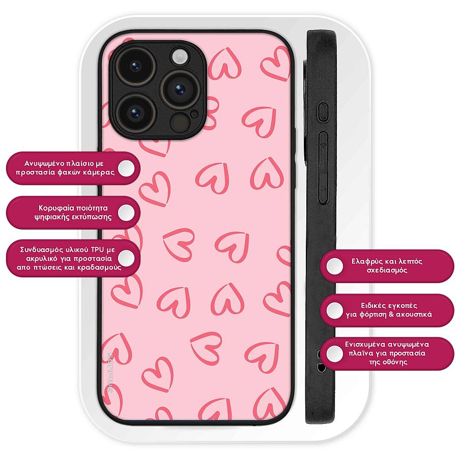 Θήκη Sonique Heart Series για Realme 10 4G Ροζ